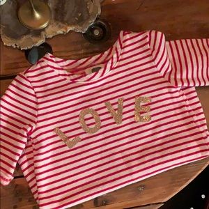 Old Navy Toddler Girl striped LOVE dress/tunic.